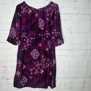 Banana Republic size 4 silk purple dress